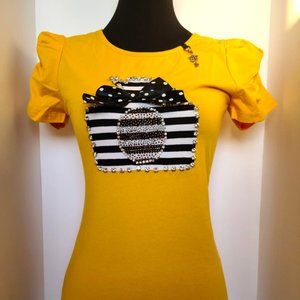 NEW Yellow Crystal Blouse